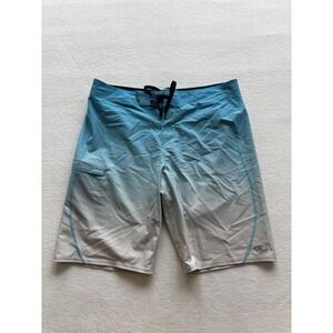 O'Neill Hyperfreak Board Shorts Mens 34 Blue Grey Ombre Gradient Performance